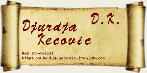 Đurđa Kecović vizit kartica